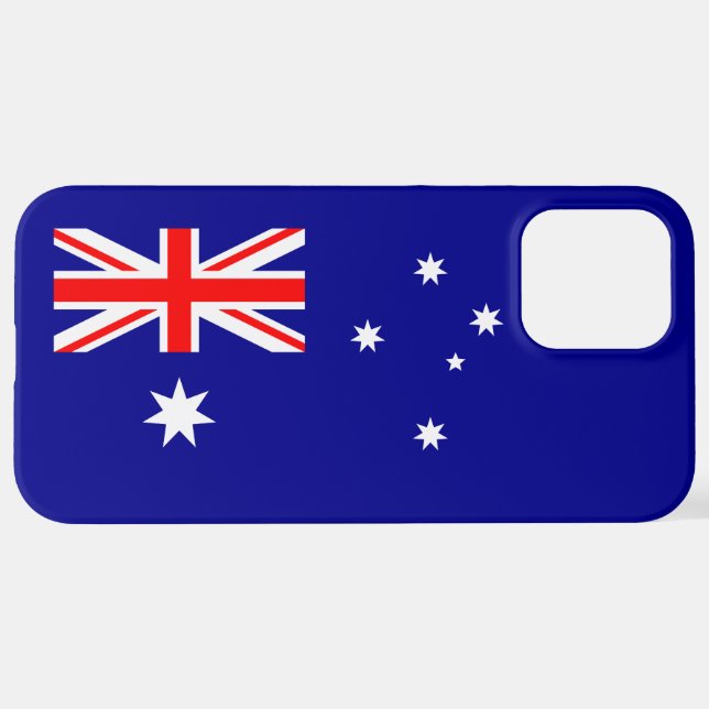 Patriotische australische Flagge iPhone 12 Pro Max Hülle (Hinten horizontal)