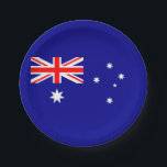 Patriotische australische Flagge Pappteller<br><div class="desc">Die Nationalflagge Australiens.</div>