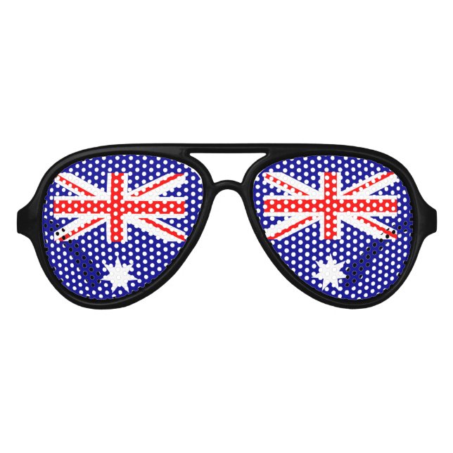 Patriotische australische Flagge Partybrille (Vorderseite)
