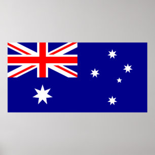 Patriotische australische Flagge Poster