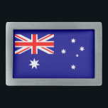 Patriotische australische Flagge Rechteckige Gürtelschnalle<br><div class="desc">Die Nationalflagge Australiens.</div>