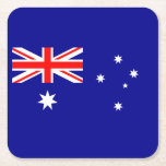 Patriotische australische Flagge Rechteckiger Pappuntersetzer<br><div class="desc">Die Nationalflagge Australiens.</div>