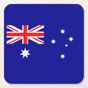 Patriotische australische Flagge Rechteckiger Pappuntersetzer
