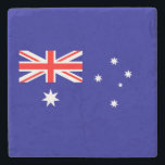 Patriotische australische Flagge Steinuntersetzer<br><div class="desc">Die Nationalflagge Australiens.</div>