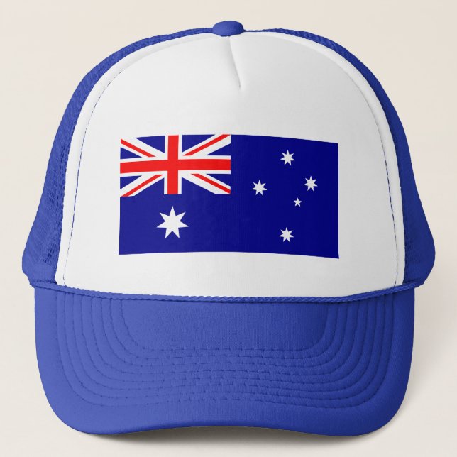 Patriotische australische Flagge Truckerkappe (Vorderseite)