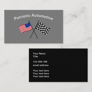 Patriotische Automobil-Themen-Geschäftskarten Visitenkarte