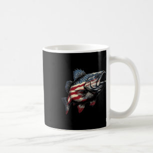 Patriotische B-Fischerei-Amerikanische-Flagge-Fisc Kaffeetasse