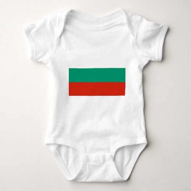Patriotische Babybodysuit mit Flagge Bulgarien Baby Strampler (Vorderseite)