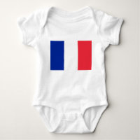 Patriotische Babybodysuit mit Flagge Frankreich