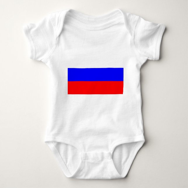 Patriotische Babybodysuit mit Flagge Russland Baby Strampler (Vorderseite)