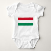 Patriotische Babybodysuit mit Flagge Ungarn