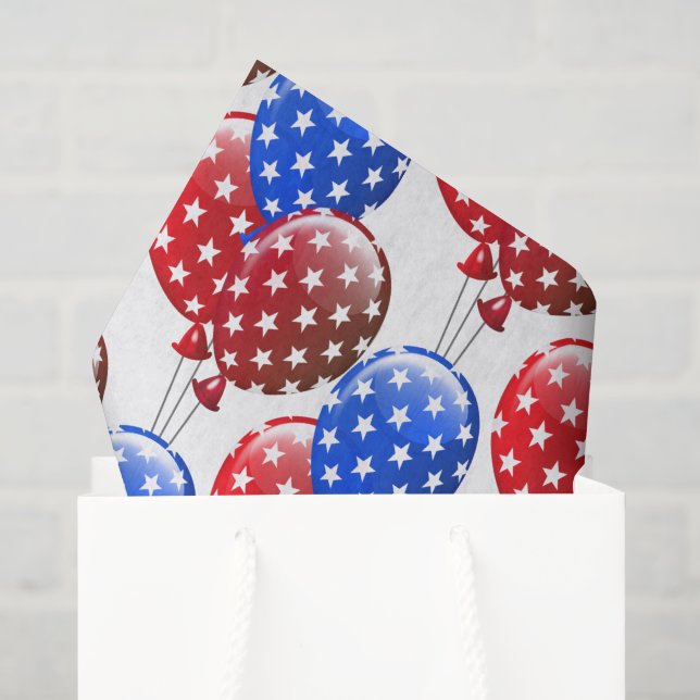 Patriotische Balloons Tissue Paper Seidenpapier (Geschenktüte)