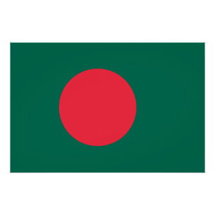 Patriotische Bangladesch-Flagge Poster