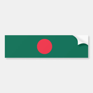 Patriotische bangladeschische Flagge Autoaufkleber