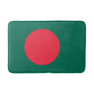 Patriotische bangladeschische Flagge Badematte