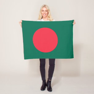 Patriotische bangladeschische Flagge Fleecedecke