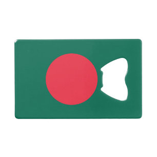 Patriotische bangladeschische Flagge Geldbeutel Flaschenöffner