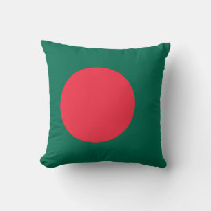 Patriotische bangladeschische Flagge Kissen