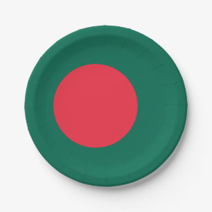 Patriotische bangladeschische Flagge Papier Teller