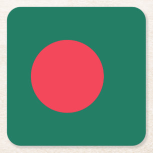 Patriotische bangladeschische Flagge Rechteckiger Pappuntersetzer