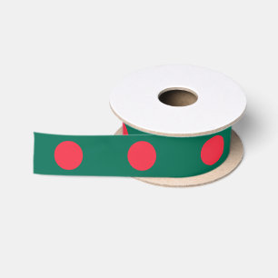 Patriotische bangladeschische Flagge Satinband