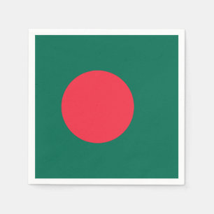 Patriotische bangladeschische Flagge Serviette