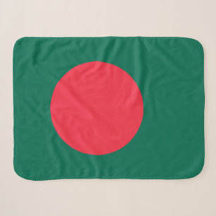Patriotische bangladeschische Flagge Sherpa-Decke Sherpadecke