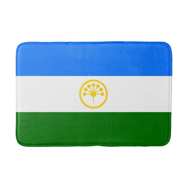 Patriotische Bashkortostan-Flagge Badematte (Vorderseite)