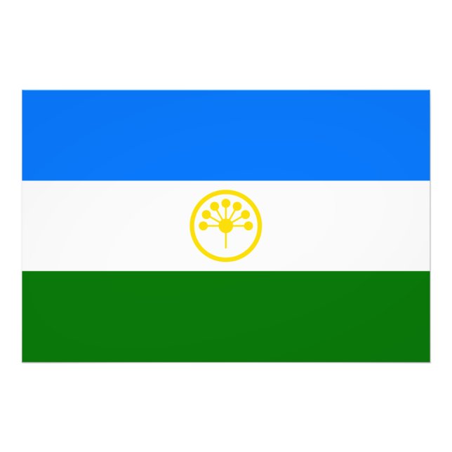 Patriotische Bashkortostan-Flagge Fotodruck (Vorne)