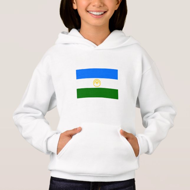 Patriotische Bashkortostan-Flagge Hoodie (Vorderseite)