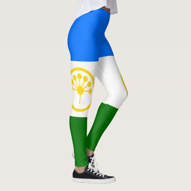 Patriotische Bashkortostan-Flagge Leggings (Rechts)