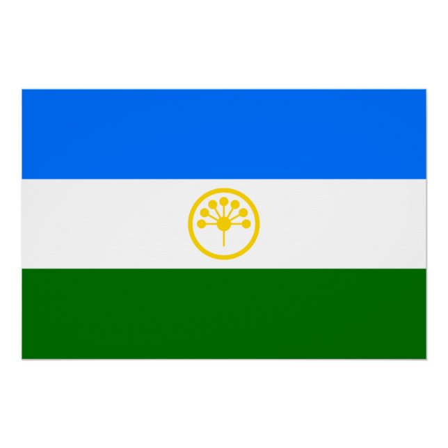 Patriotische Bashkortostan-Flagge Poster (Vorderseite)