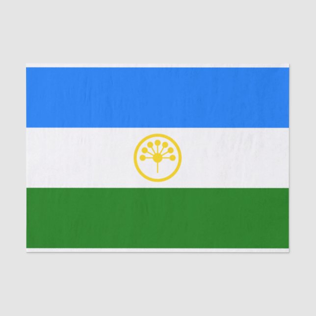 Patriotische Bashkortostan-Flagge Seidenpapier (Vorderseite)
