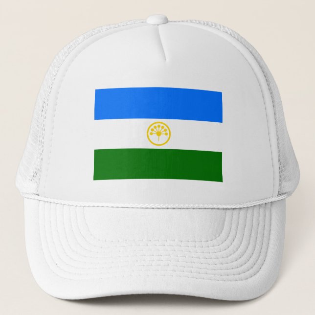 Patriotische Bashkortostan-Flagge Truckerkappe (Vorderseite)