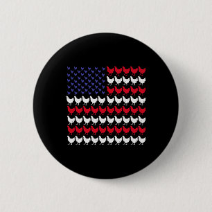 Patriotische Bauer 4. Juli Amerikanische Flagge Button