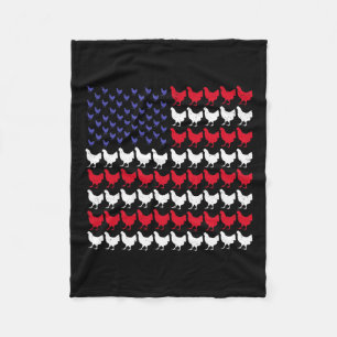 Patriotische Bauern 4. Juli Amerikanische Flagge  Fleecedecke