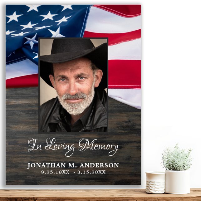 Patriotische Beerdigung USA Flag Veteran Foto Memo Poster (Von Creator hochgeladen)