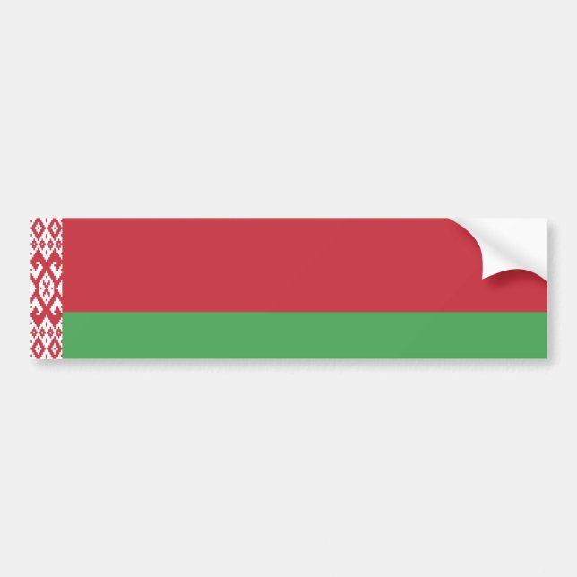 Patriotische belarussische Flagge Autoaufkleber (Vorne)