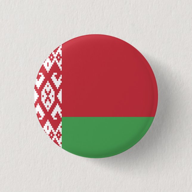 Patriotische belarussische Flagge Button (Vorderseite)