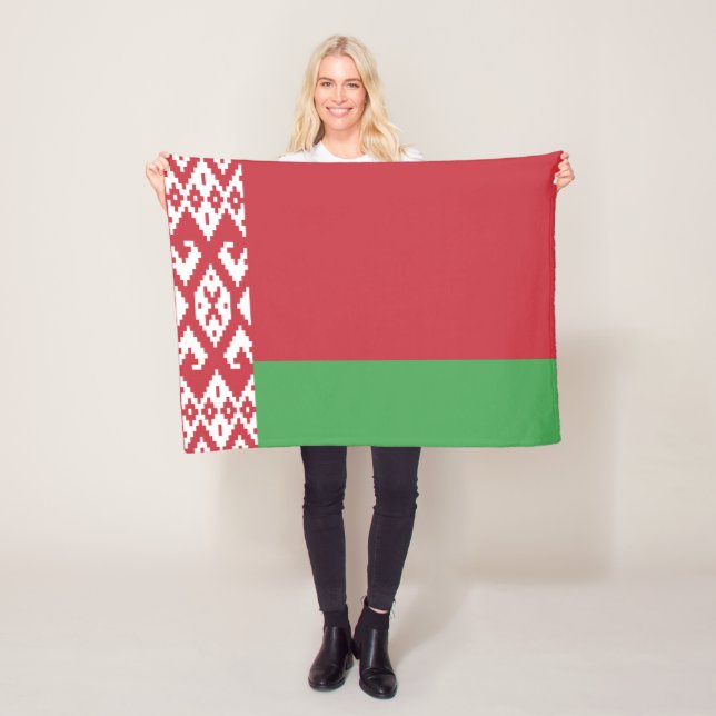 Patriotische belarussische Flagge Fleece Blanket (Beispiel)