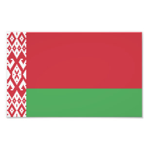 Patriotische belarussische Flagge Fotodruck