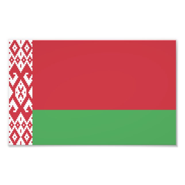 Patriotische belarussische Flagge Fotodruck (Vorne)