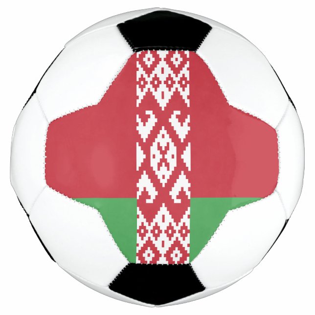 Patriotische belarussische Flagge Fußball (Vorderseite)
