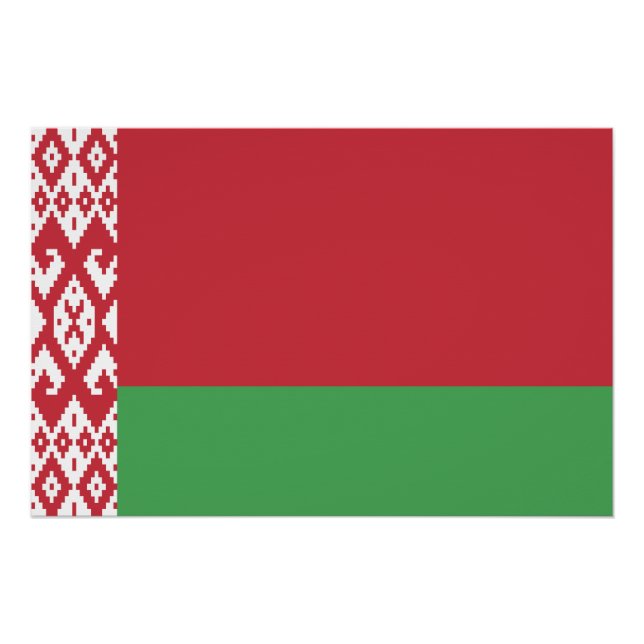 Patriotische belarussische Flagge Poster (Vorderseite)