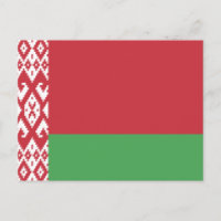 Patriotische belarussische Flagge Postkarte