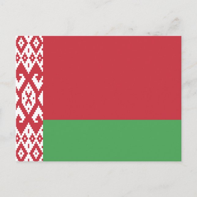 Patriotische belarussische Flagge Postkarte (Vorderseite)