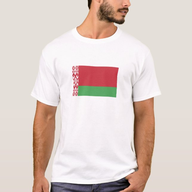 Patriotische belarussische Flagge T-Shirt (Vorderseite)