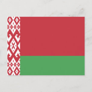 Patriotische belarussische Flaggenpostkarte Postkarte