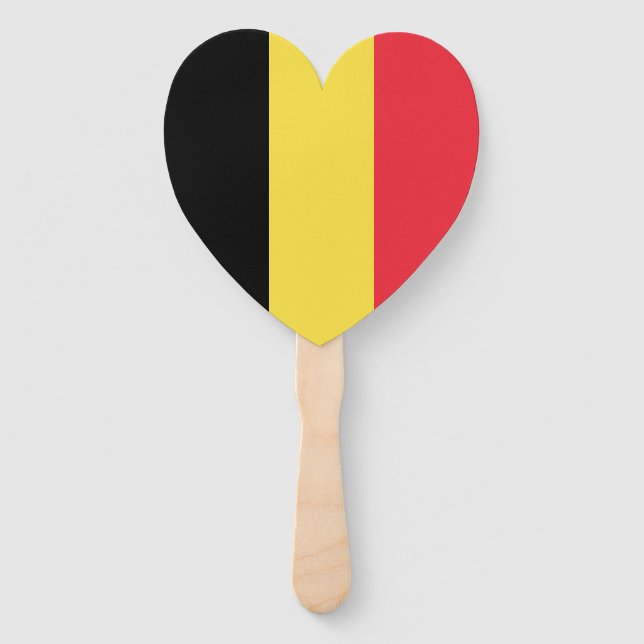 Patriotische belgische Flagge Fächer (Vorderseite)