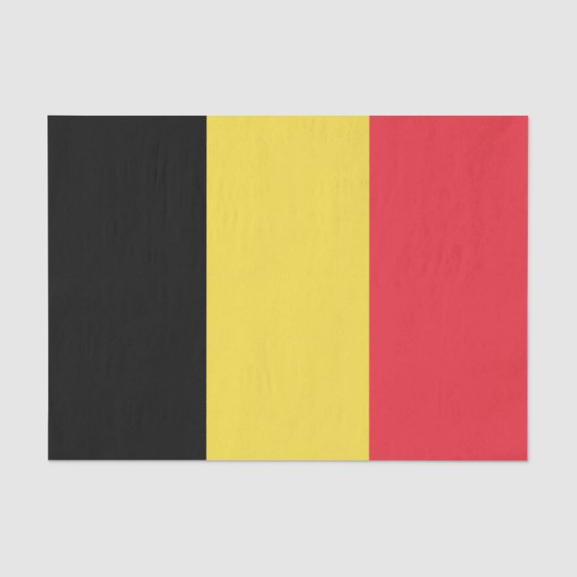 Patriotische belgische Flagge Seidenpapier (Vorderseite)